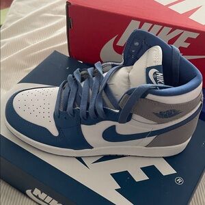 Nike Blue and Gray High-Top Sneakers